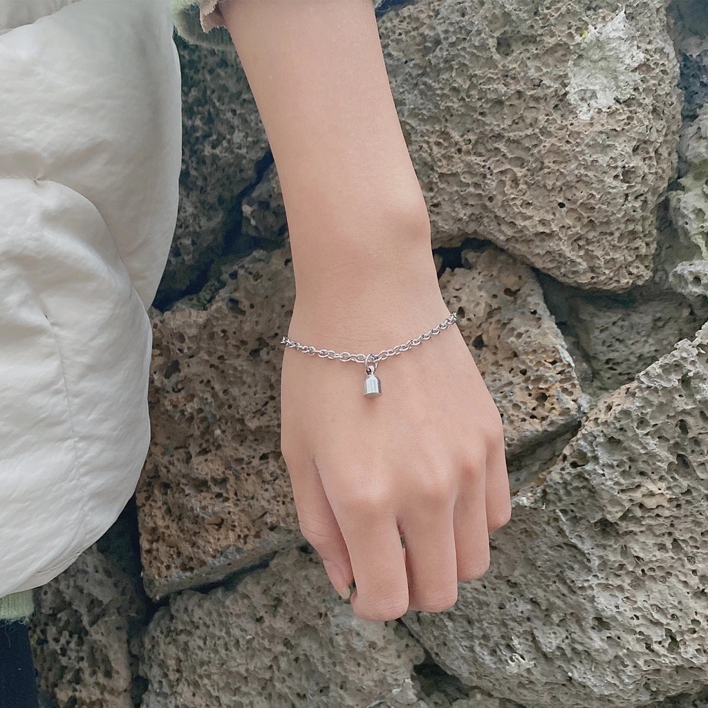 2 Pcs/Set trendy Stainless steel O-Shaped Magnet Couples Bracelet/ Simple Charm Attractive Bracelet for Friend Lover gift