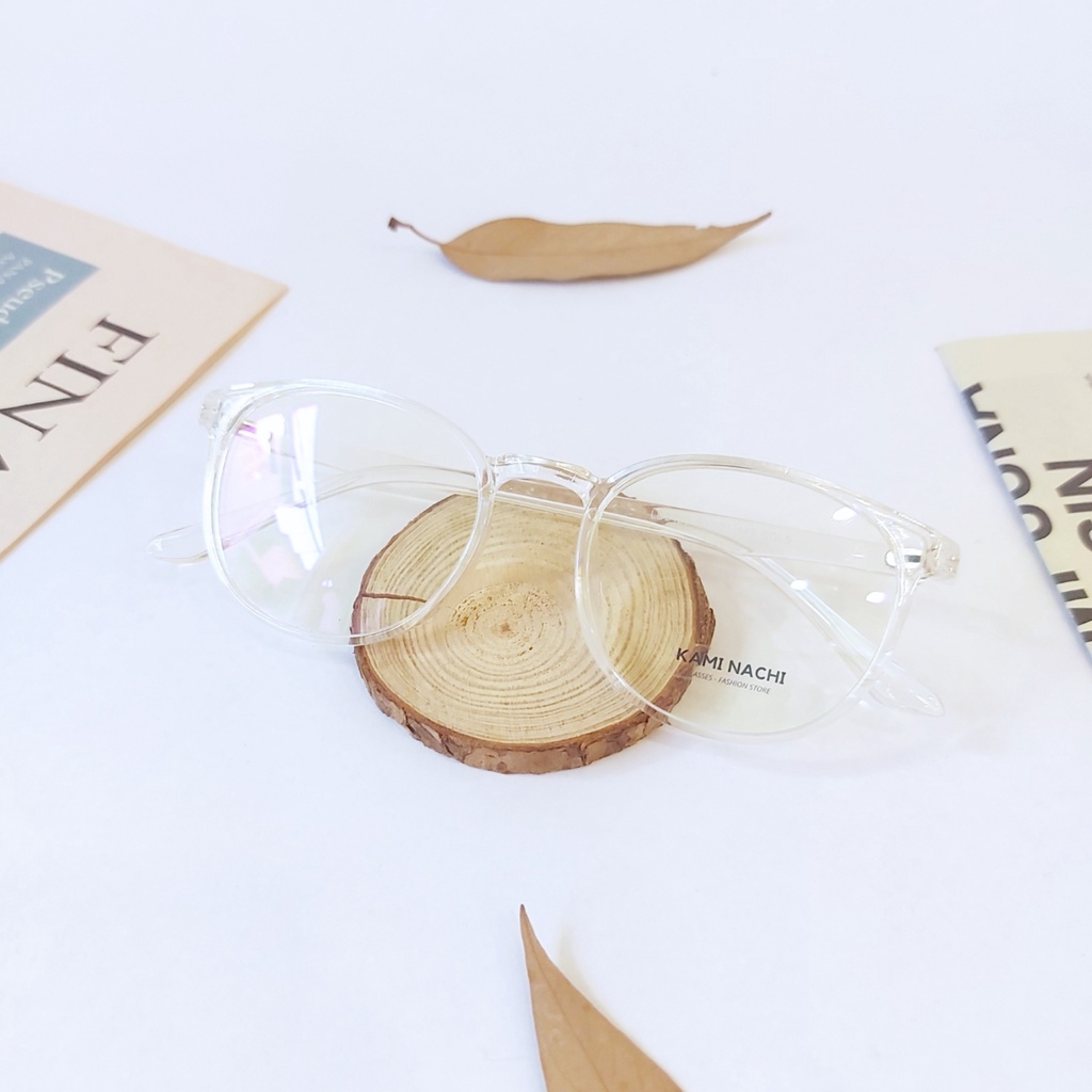 Gọng kính thời trang nam nữ KAMI NACHI dáng tròn phong cách đơn giản LD2420 [CÓ THỂ LẮP TRÒNG CẬN]