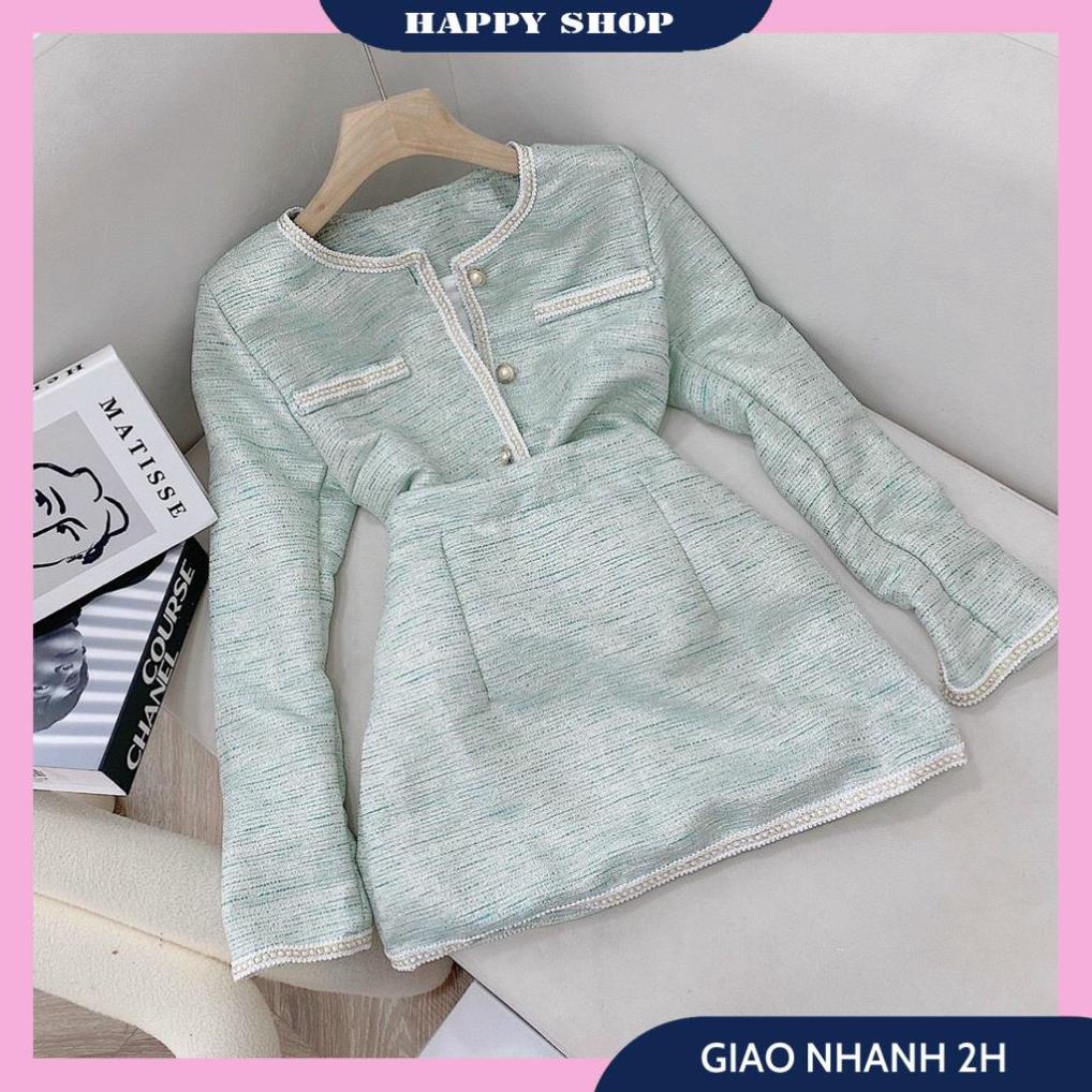 Set Chân Váy Dạ, Áo Khoác Nữ Tay Dài Phối Viền Đính Nút Trang Trí Kèm Chân Váy Ngắn Chữ A Chất Dạ Dày Dặn, Hàng Thiết Kế | BigBuy360 - bigbuy360.vn