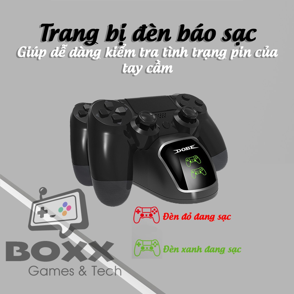 Đế sạc tay cầm PS4, Dock sạc tay cầm PS4 Dobe