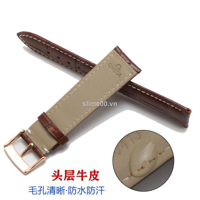 Dây đeo đồng hồ Omega bằng da họa tiết bươm bướm thời trang sang trọng cho nam