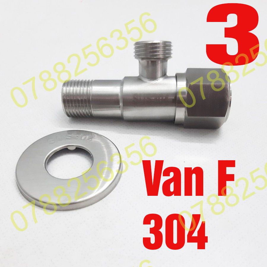 Van F inox SUS304 có khóa ra 1 đường nước, van T cầu chữ F