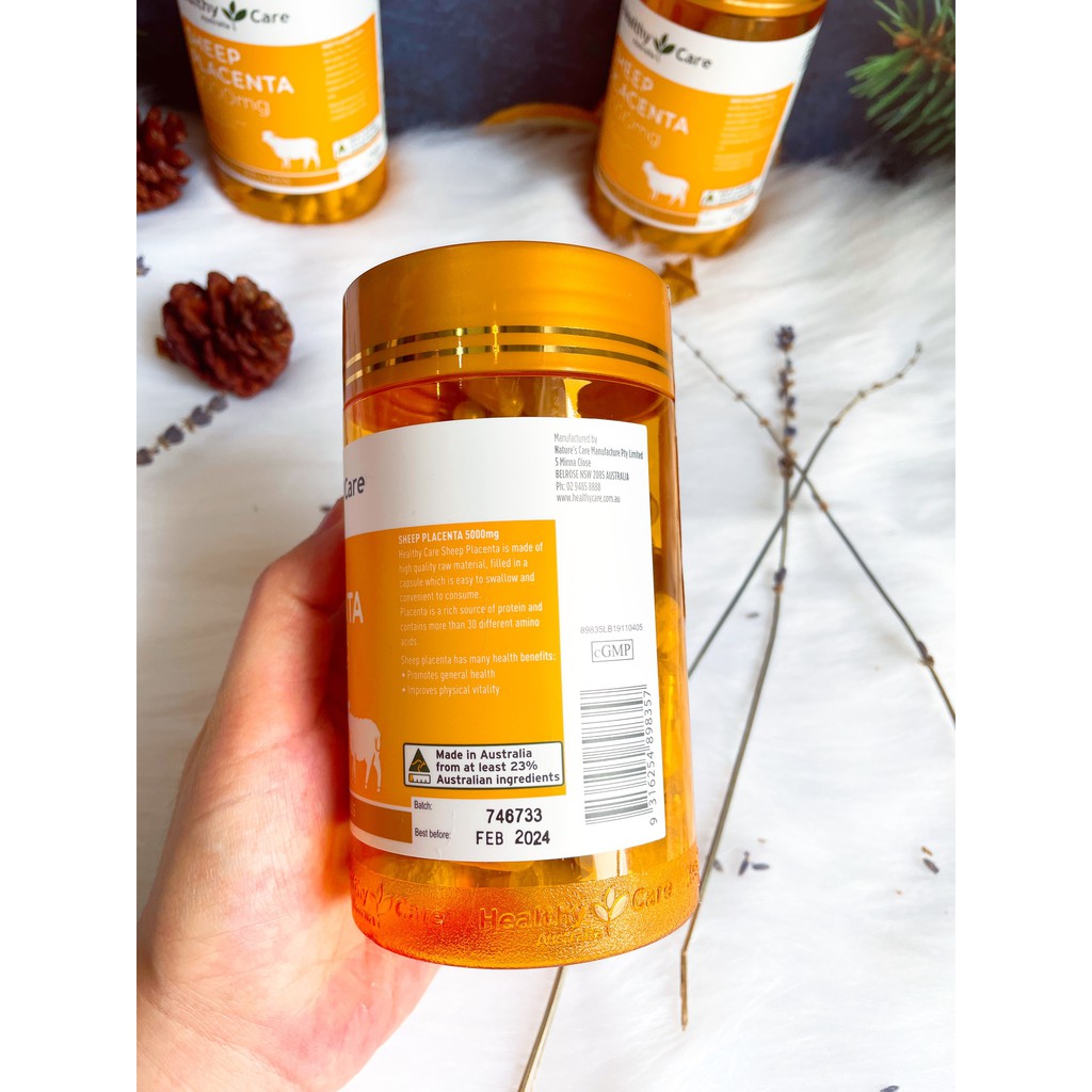 Nhau Thai Cừu  Sheep Placenta Healthy Care 5000mg - 100 viên