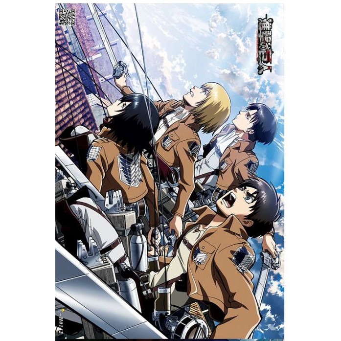 [Giấy Xịn] Set 8 tấm tranh poster A3 Attack on Titan anime siêu chất