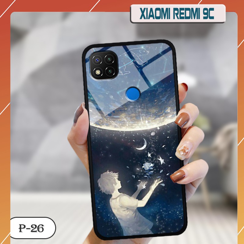 Ốp lưng kính Xiaomi Redmi 9C- hình 3D