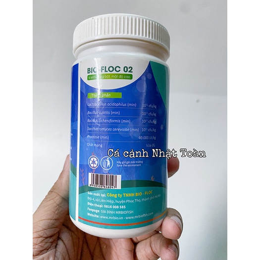 MEN VI SI XỬ LÝ NƯỚC HỒ CÁ DẠNG BỘT MR BIO FISH BIO FLOC 02 150G