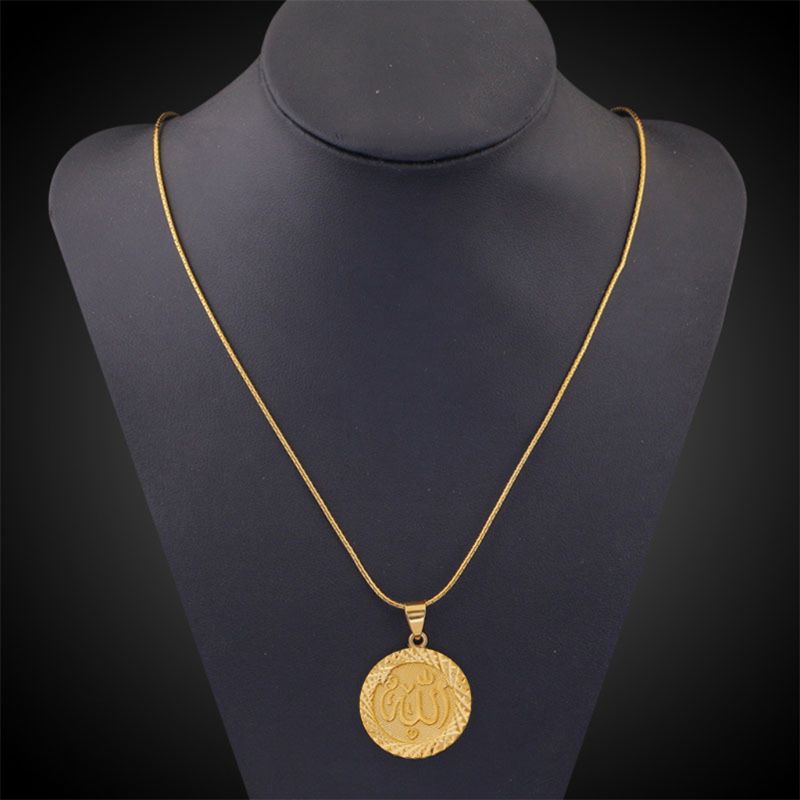 Vòng cổ Choker Mặt Tròn Hình Allah Thời Trang Cho Cặp Đôi