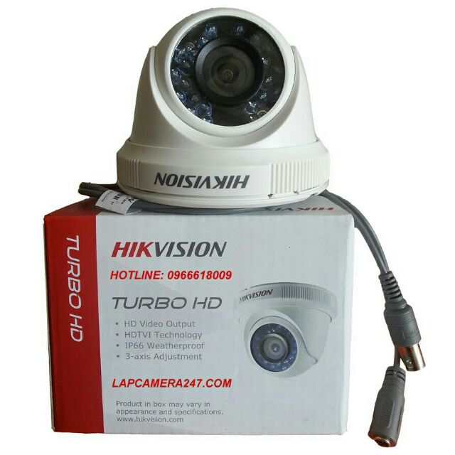 Camera Hikvision TVI 1.0MP DS-2CE56COT-IRP - Vỏ Nhựa