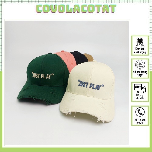 Mũ lưỡi trai nón kết thêu chữ  JustPlay unisex thích hợp cả nam nữ cá tính