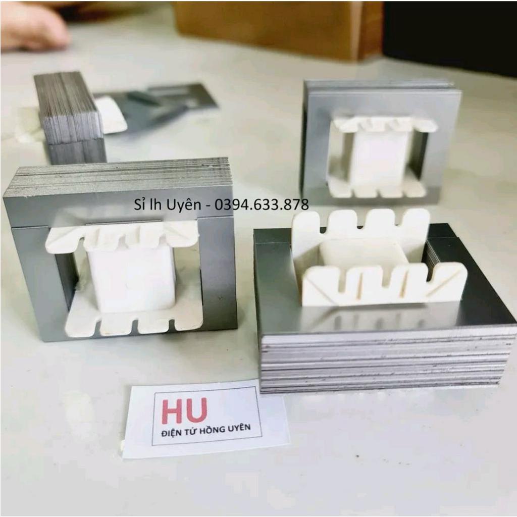 Bộ Phe biến áp 20x20 . Đầy đủ Fe sắt + khuôn nhựa. Chuyên dùng quấn biến áp cơ 2 vế, Biến áp 220v..