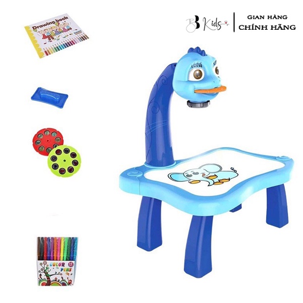 Bàn tập vẽ thông minh có máy chiếu hình ảnh cho bé tập tô vẽ sáng tạo BB kids làm từ chất liệu nhựa ABS an toàn cho trẻ