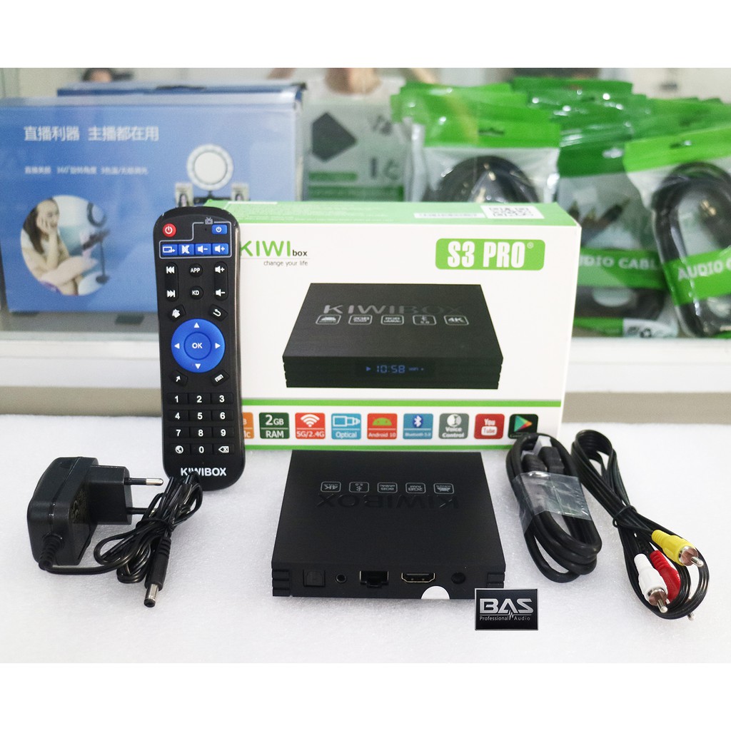 Kiwibox S3 Pro phiên bản 2021, TV box Ram 2G, hỗ trợ cổng quang, bluetooth, hàng chính hãng, bảo hành 12 tháng