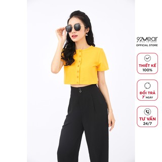 Áo croptop ngắn 92WEAR cài cúc thân trước ATW0939