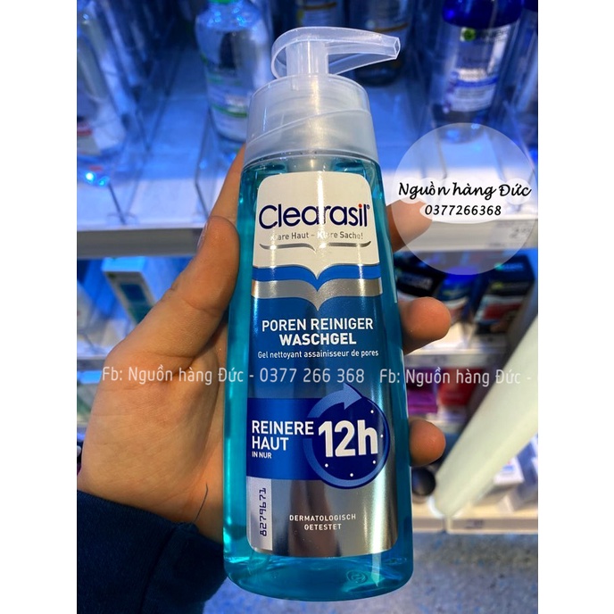 Sữa rửa mặt Clearasil 12h an toàn cho trẻ em thiếu niên tuổi mới lớn, các bé trai, gái từ tuổi dậy thì - Nguồn hàng Đức