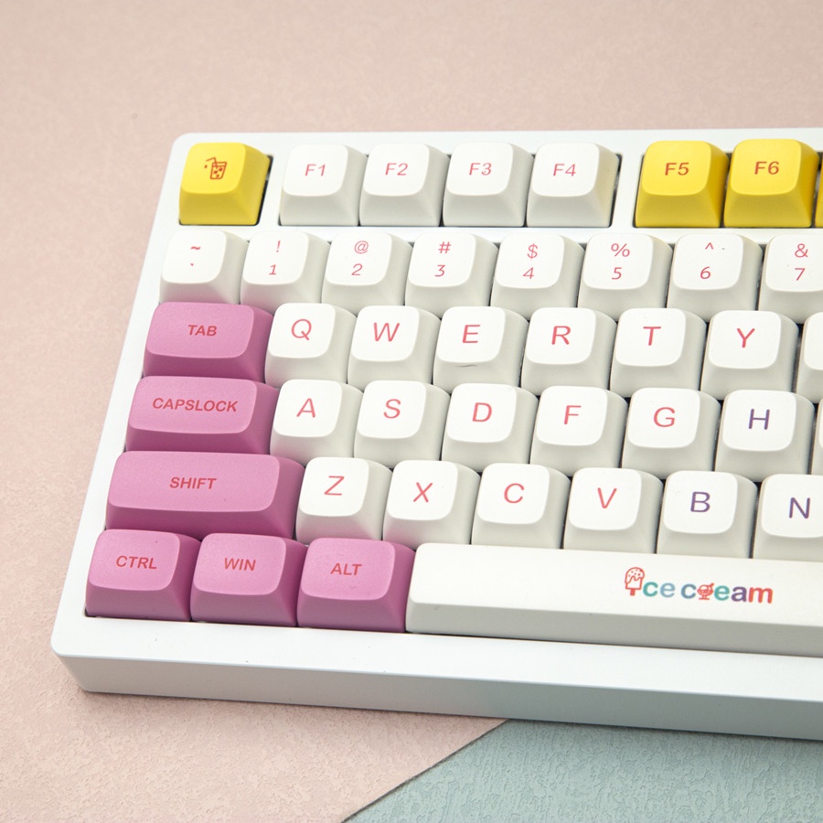 134 Phím Ice Cream Keycap XDA Hồ sơ Girl PBT DYE-SUB Bàn phím cơ học Keycap