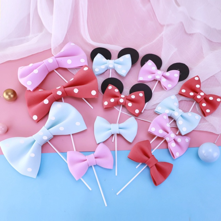 que cắm trí trang trí bánh kem [FREESHIP] nơ trang trí bánh sinh nhật