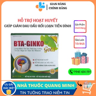BTA -Ginko Gold Hỗ Trợ Tăng Cường Tuần Hoàn Máu Não -Hộp 10 Vỉ x 10viên
