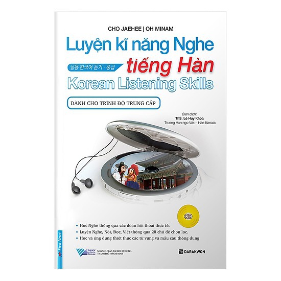 Sách - Luyện Kĩ Năng Nghe Tiếng Hàn - Trung Cấp (tặng kèm 1CD)