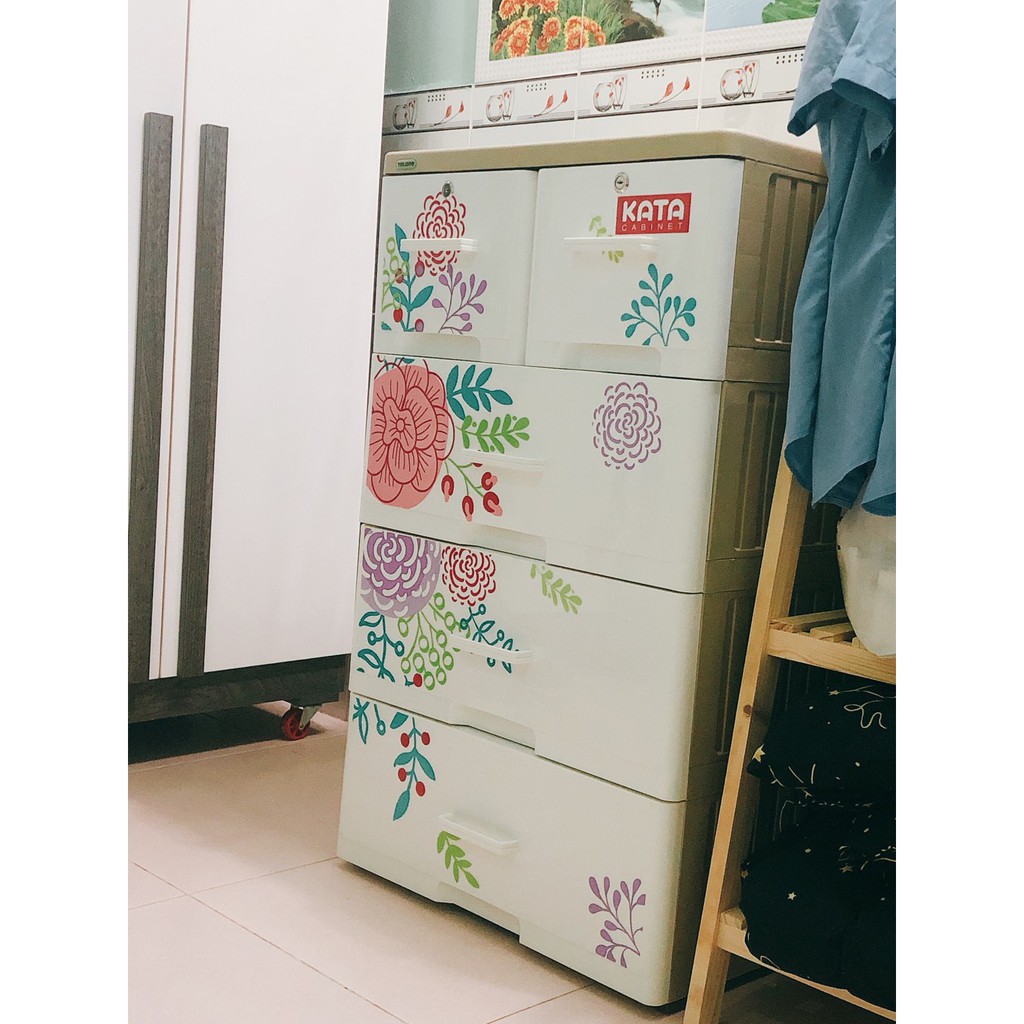 [HÀNG CÓ SẴN] Tủ nhựa KATA 4 tầng ( 60cm x 48cm x 100cm )- TẶNG BÀN XẾP HỌC SINH | BigBuy360 - bigbuy360.vn