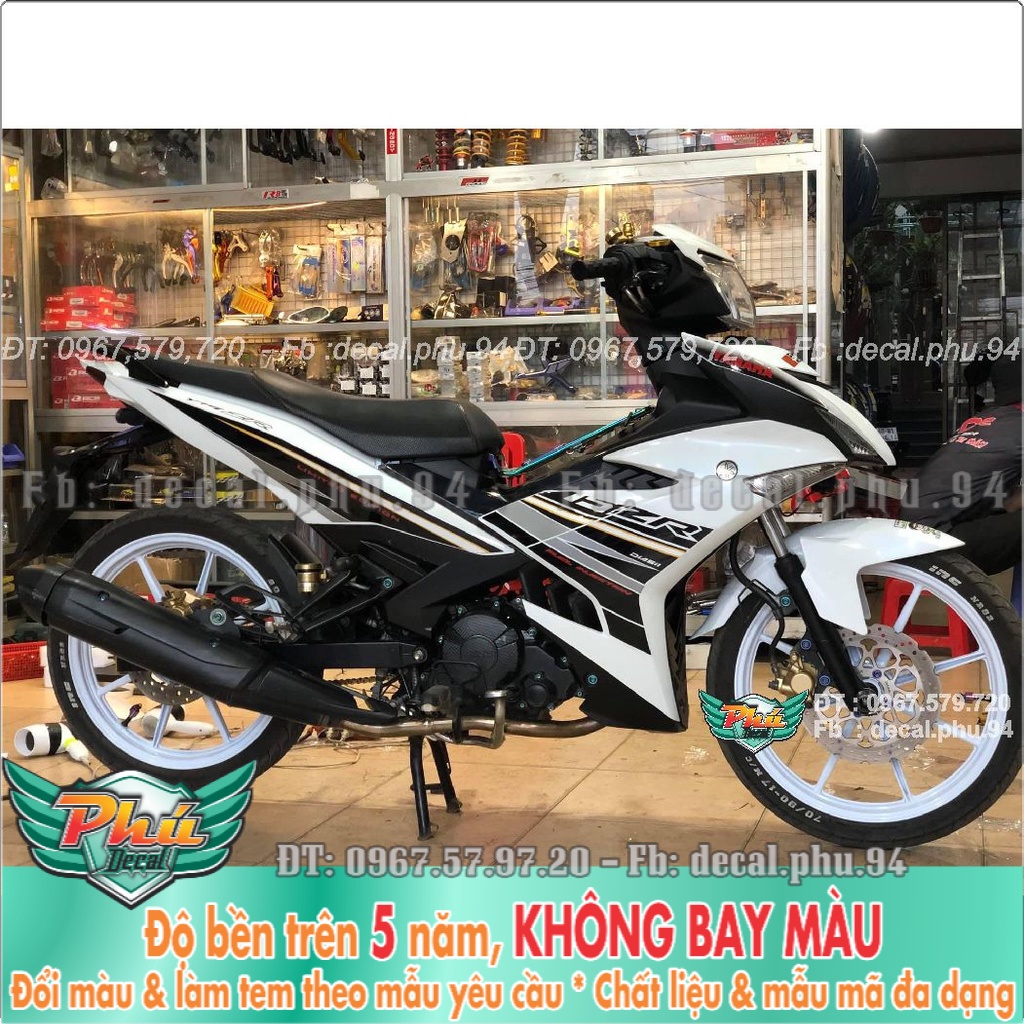 Tem rời Exciter 150 Trắng đen Y15ZR (K) -1