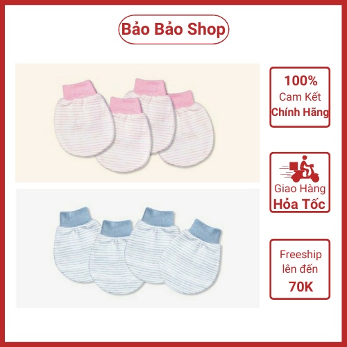 Miomio - Bao Tay Sơ Sinh Miomio Sọc (2 đôi/gói)
