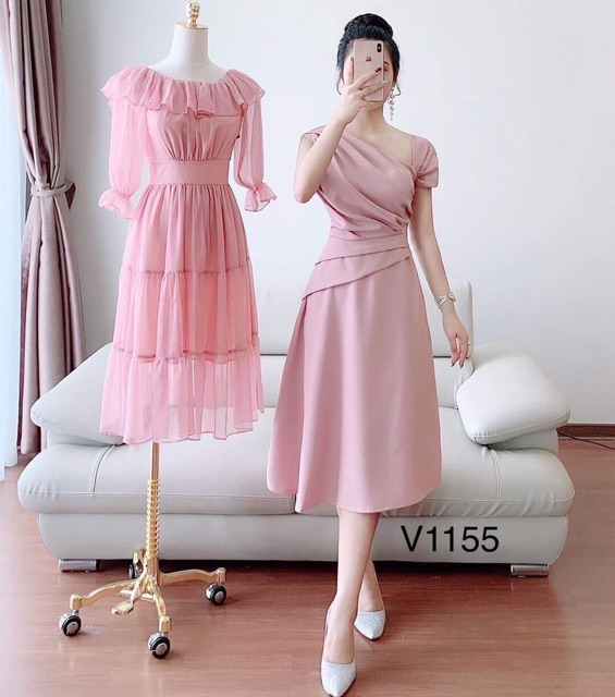 ĐẦM DỰ TIỆC DÁNG XOÈ XẾP LY SANG TRỌNG GIÁ RẺ KÈM ẢNH THẬT