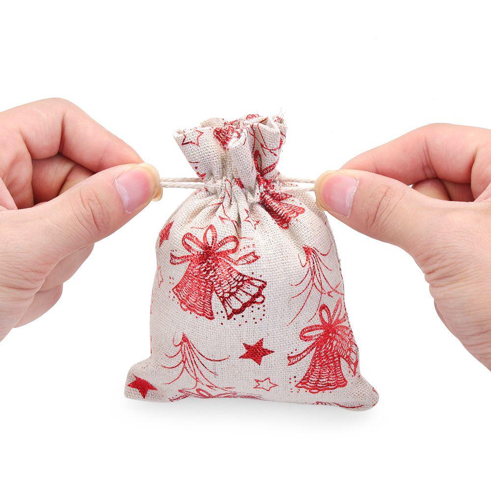 CONOPERY Bộ 1 / 5 Túi Dây Rút Chất Liệu Đay Lanh Cotton Đựng Thực Phẩm