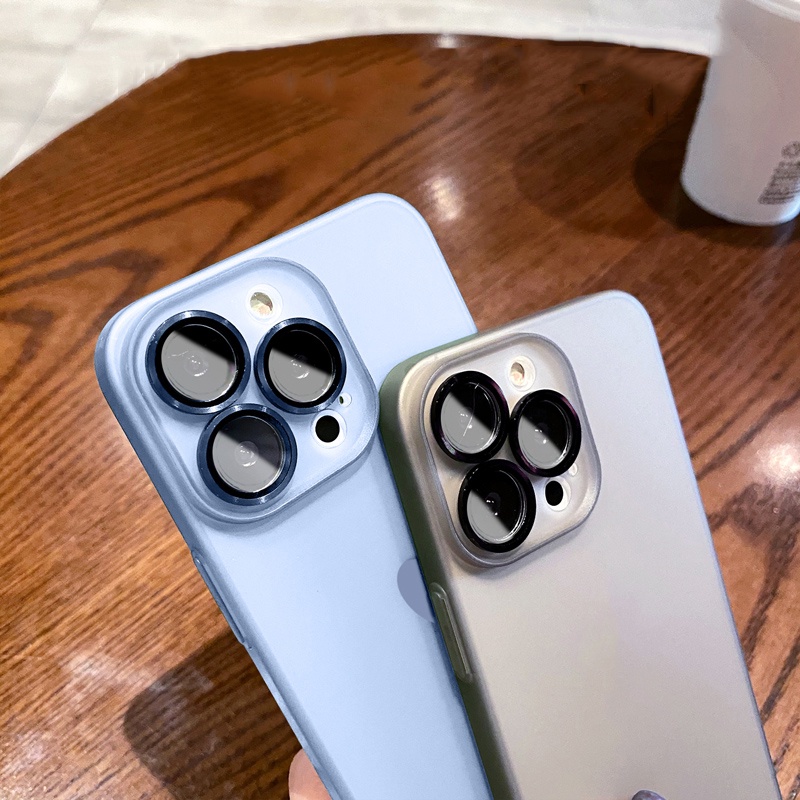 Ốp Điện Thoại Mặt Kính Siêu Mỏng Chống Sốc Cho iPhone 14 plus 13 12 11 Pro Max