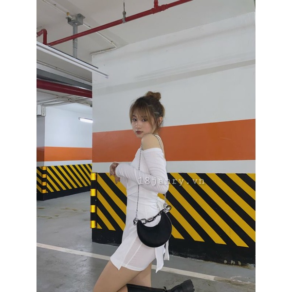 Set áo chéo dây thun gân + short