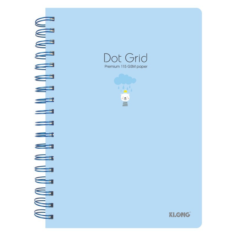 Sổ lò xo kép B5- ruột chấm Dot Grid 200tr 115/76;Thích hợp làm bullet journal Klong MS: 960 ( Nhiều màu )