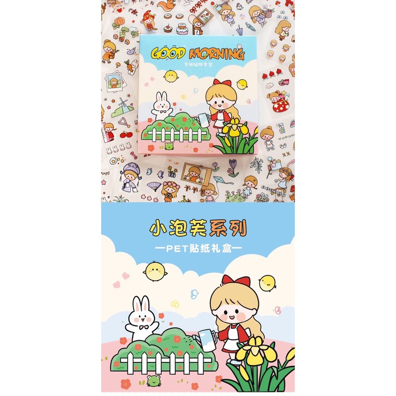 💥BỘ 1000 STICKER TELADO CÔ GÁI VÀ BÉ THỎ GOOD MORNING💥 | BigBuy360 - bigbuy360.vn