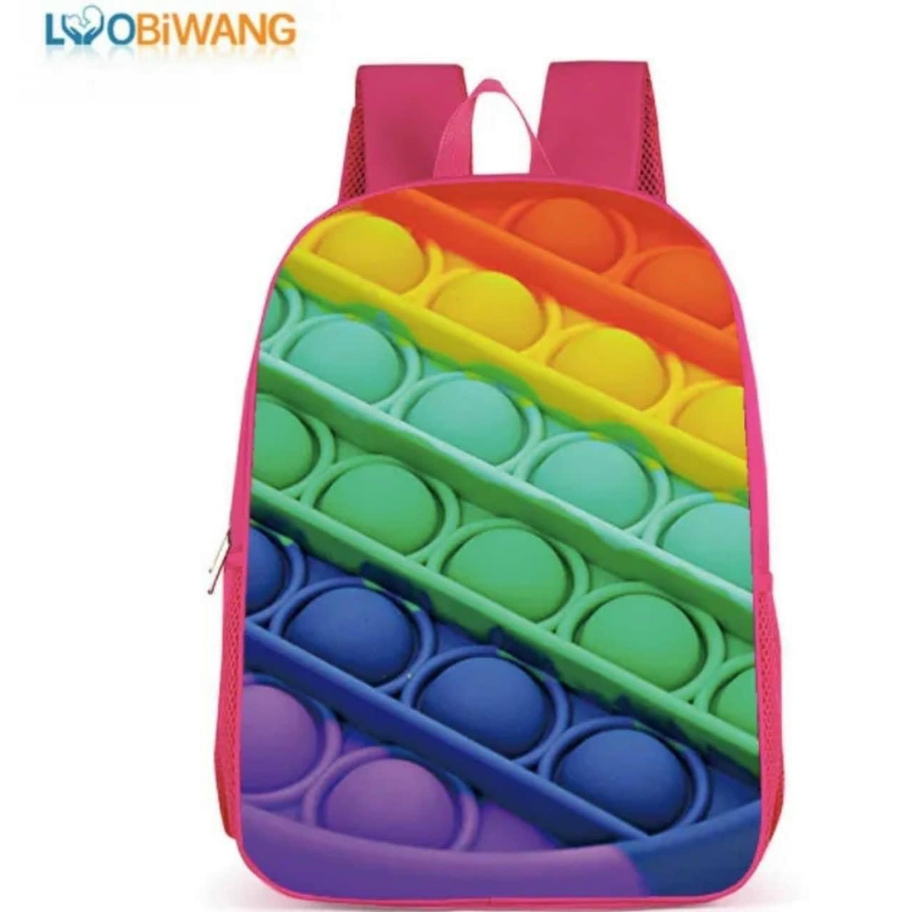 Balo học sinh Cấp 1 In hình cầu vồng Như hình