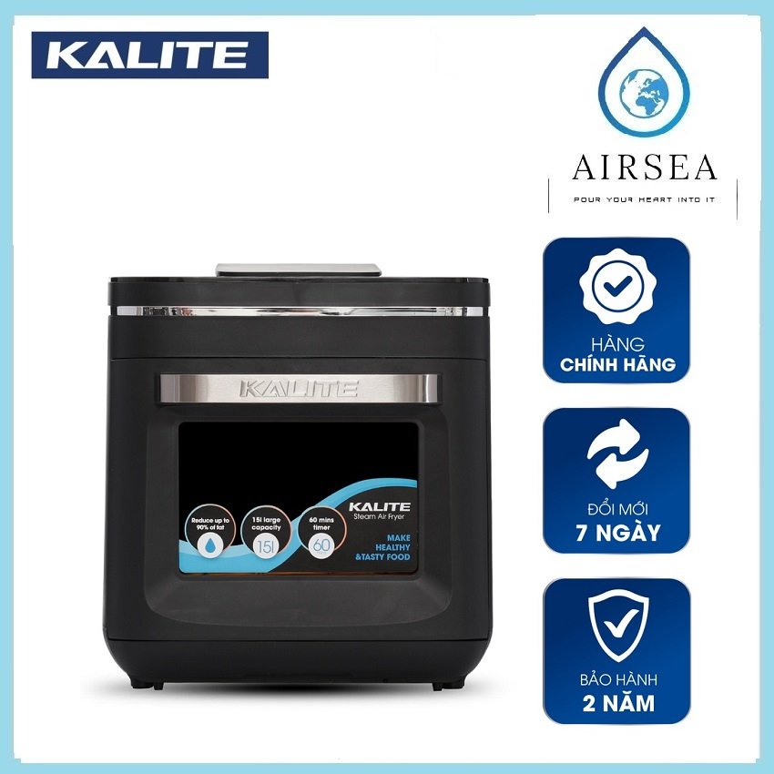 Nồi Chiên Hơi Nước Kalite Steam X 15L, Chiên Không Dầu Nướng Gà Nguyên Con 1635W