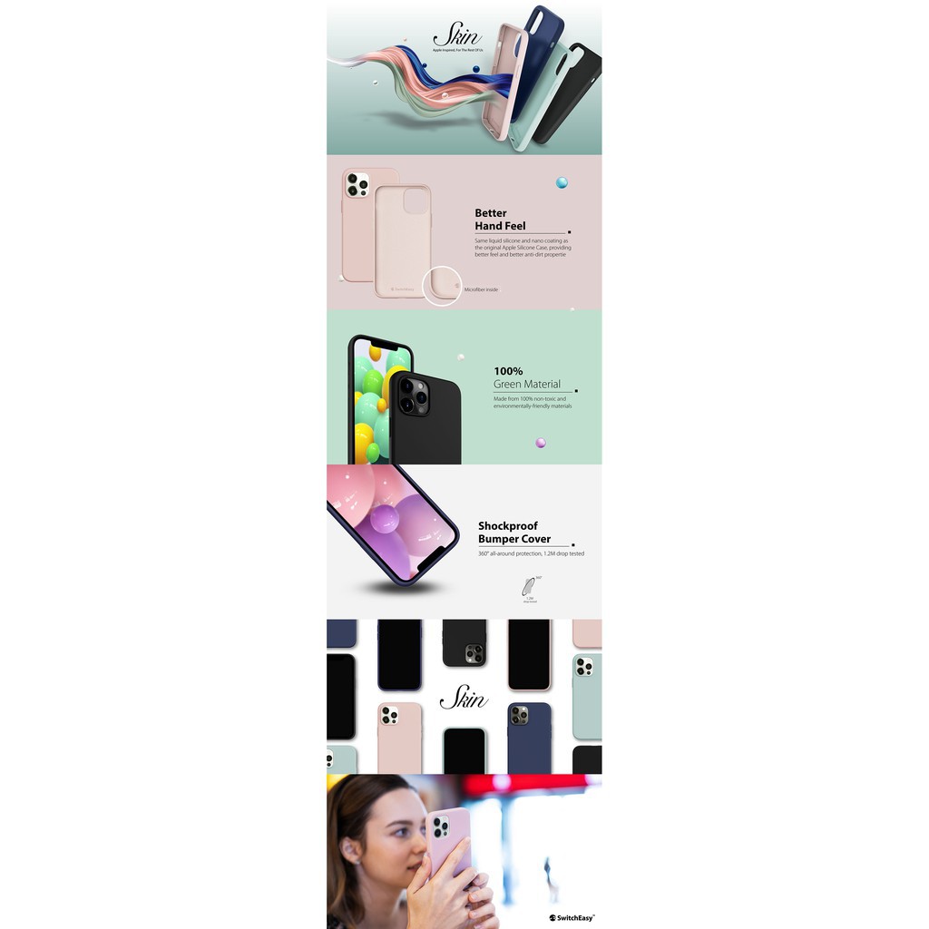 Ốp Lưng SwitchEasy Skin iPhone 12 / 12 Pro / 12 Pro Max
