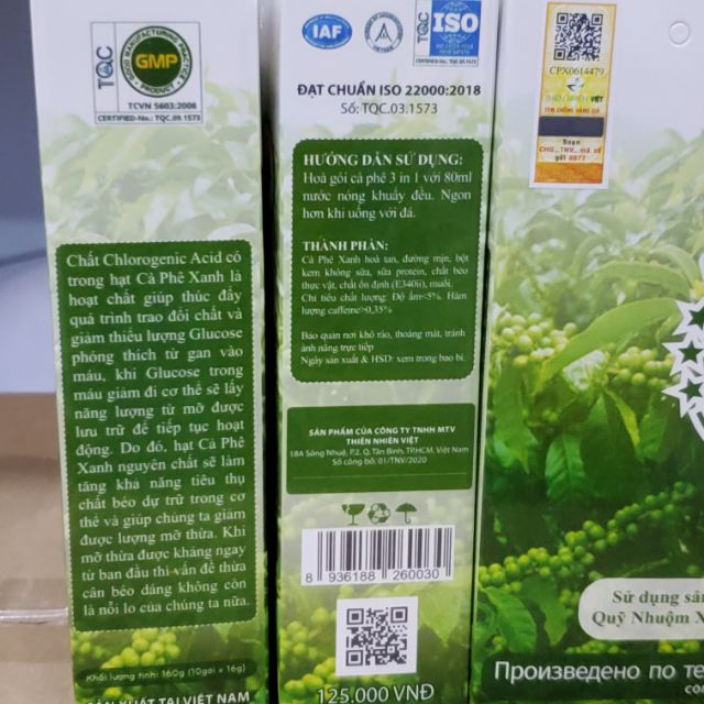 [HOT]Cà Phê Xanh cam kết chính hãng có tem điện tử Thiên Nhiên Việt Giá sỉ | BigBuy360 - bigbuy360.vn