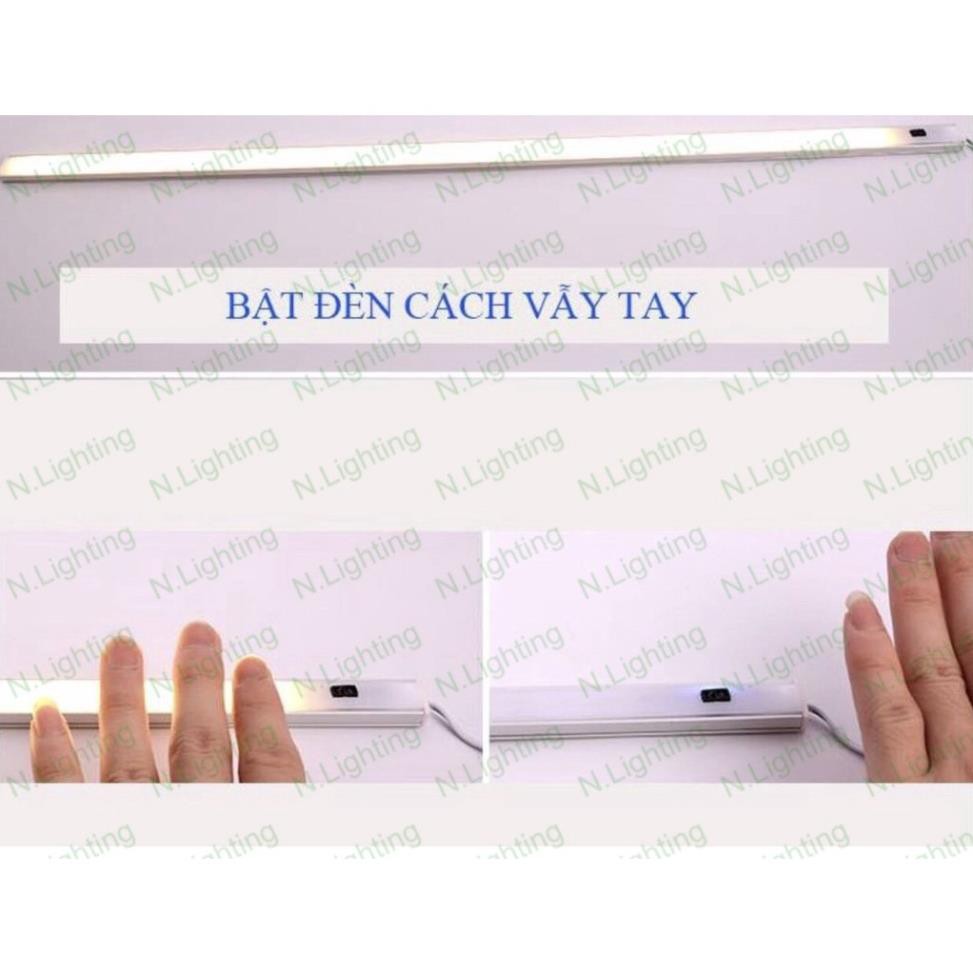 Bộ đèn LEDThanh nhôm gắn tủ bếp 80cm- Dùng Cảm Biến Vẫy Tay - Thanh nhôm U17-7mm