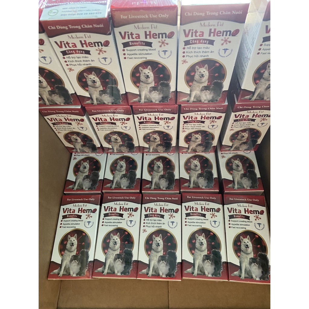 VITAHEM Thuốc Bổ Máu Cho Chó Mèo, Kích Thích Thèm Ăn, Phục Hồi Sức Khỏe, Rất Tốt Cho Chó Mèo Mang Thai