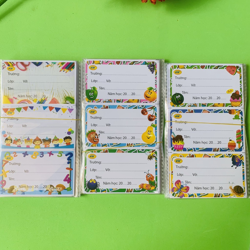 Nhãn vở có keo dán sẵn 120 cái