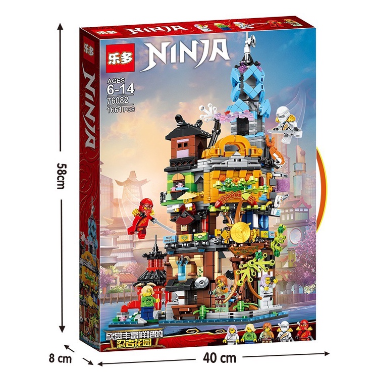 Lắp ráp xếp hình Lego NINJAGO 71747 City Garden 76082 : KHU VƯỜN TRỤ SỞ THÀNH PHỐ NINJAGO 1661 mảnh