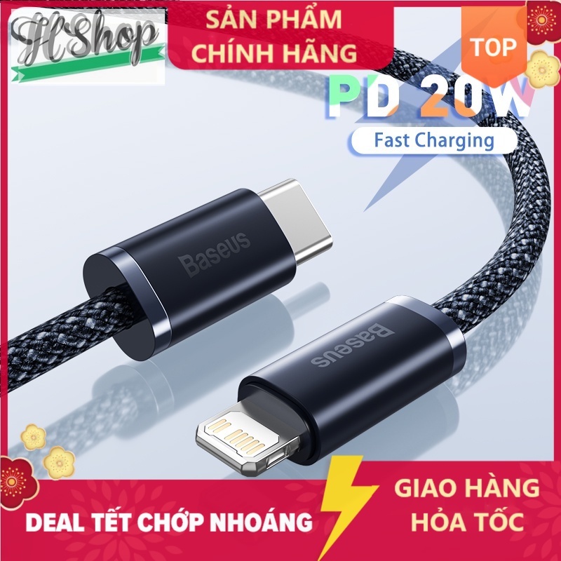 Dây cáp sạc/đồng bộ dữ liệu Baseus PD 20W/18W cổng USB C to cho IPTÁO/ Table IP11 IP12 IP13 IPX  Pro