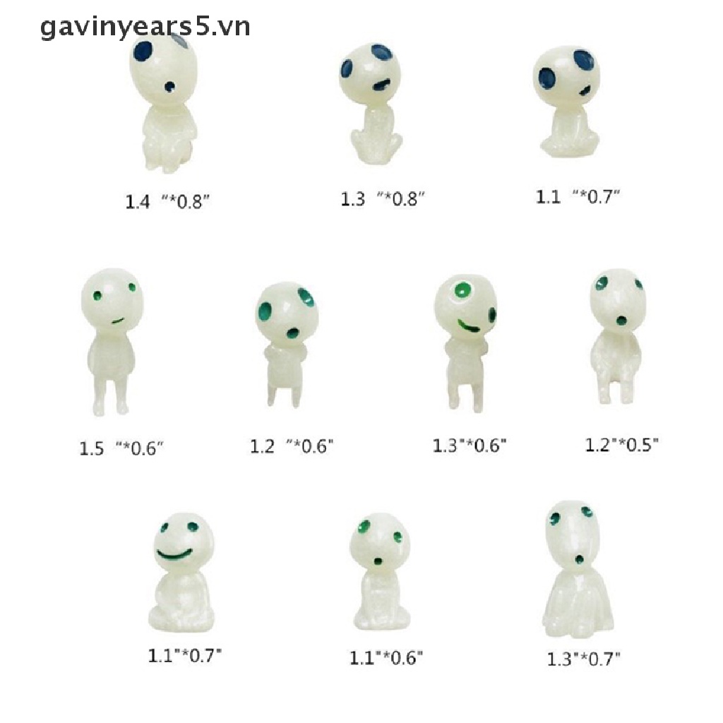 Set 10 mô hình búp bê phát sáng trong đêm để trang trí khu vườn