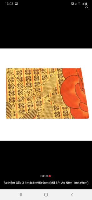 Áo nệm gấp 3 gấm valize cao 5cm