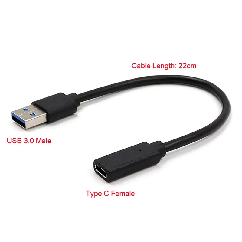 Dây cáp chuyển đổi lỗ cắm Type C sang USB 3.0 cho Macbook Android
