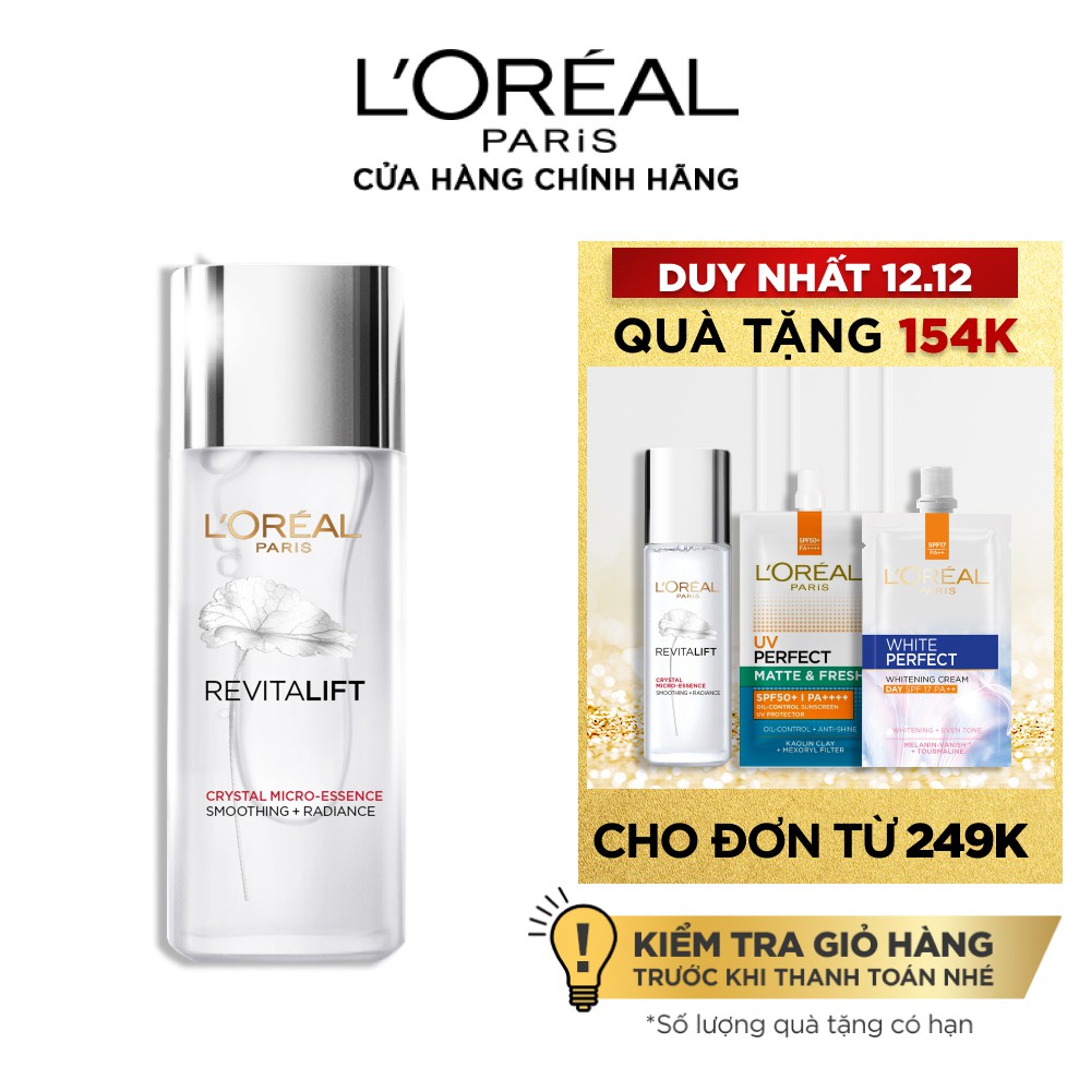Dưỡng Chất Căng Mướt Da L'Oreal Paris Crystal Micro Essence 65ml