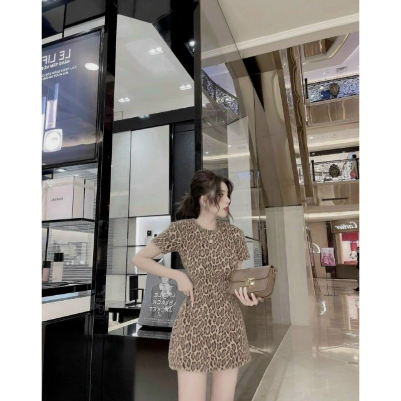 Đầm họa tiết beo form A