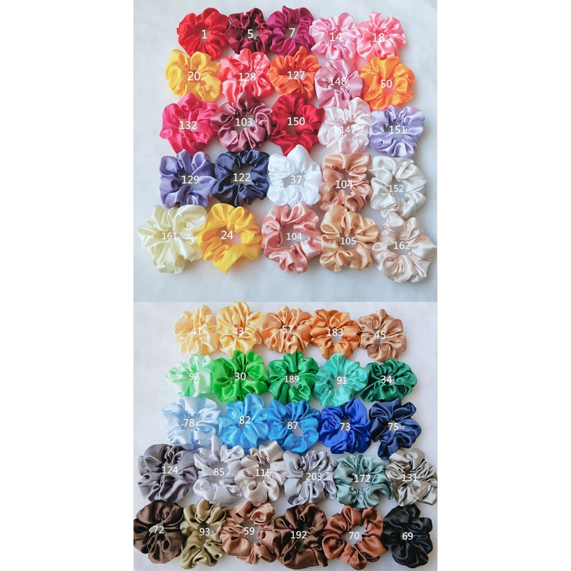Sét 3 Dây buộc tóc Scrunchies Satin sang mịn HD48 (Giao mầu ngẫu nhiên)