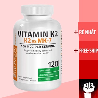 VITAMIN K2 MK-7 | Bronson Vitamin K2 MK-7 100mcg Tăng Miễn Dịch Hỗ Trợ Xương Khớp 60 - 120 Viên