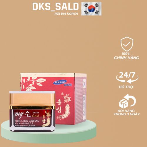 Kem Dưỡng Trắng Da Hồng Sâm / Kem Sâm Hàn Quốc My Gold Korea Red Ginseng White Cream 50ml