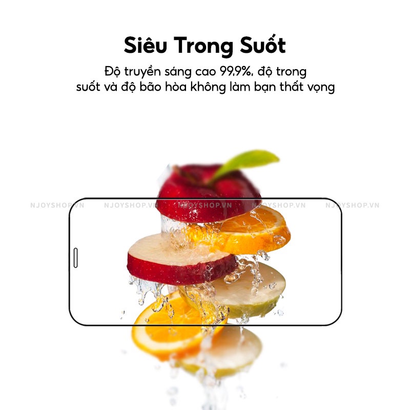 Kính Cường Lực Trong Suốt Full Viền 10D Cho Điện Thoại IP7/8/X/Xsmax/11/12/13/14 Pro Max Njoyshop