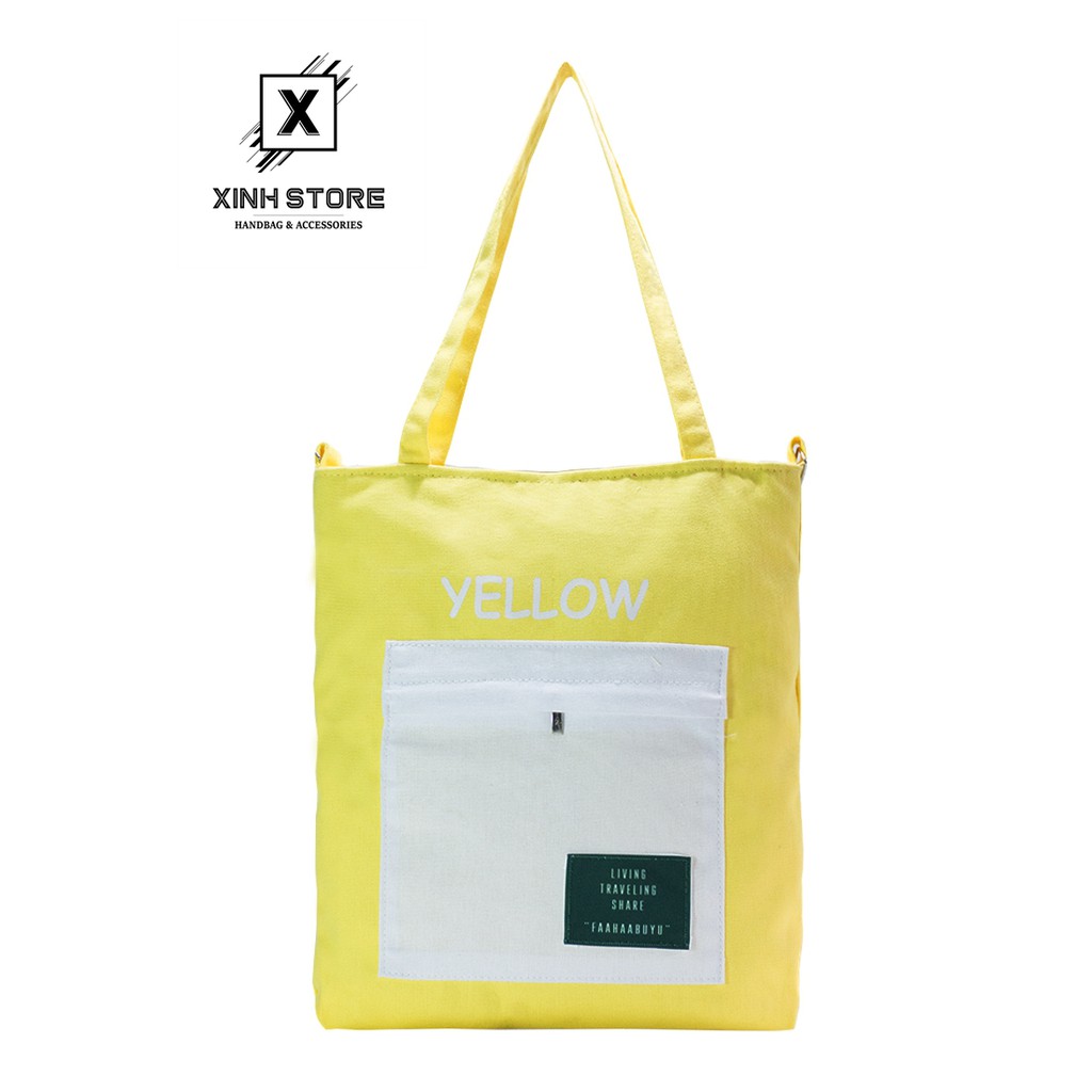 Túi Vải Đeo Chéo Tote Bag Living XinhStore